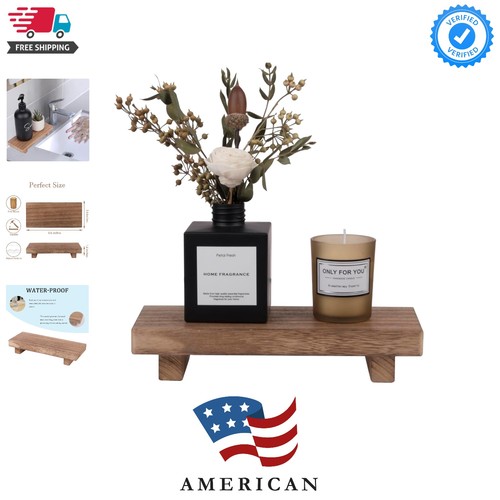 Small wood tray pedestal stand - small,