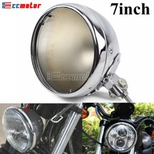 Chrome 7" Motorcycle Headlight