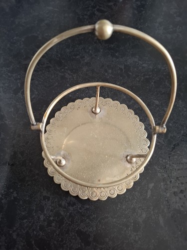 Old silver condiment - old,