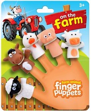 KandyToys Farm Animals Finger Puppets |  Kids Farm Animal Toys