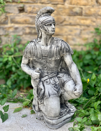 Realistic roman soldier statue