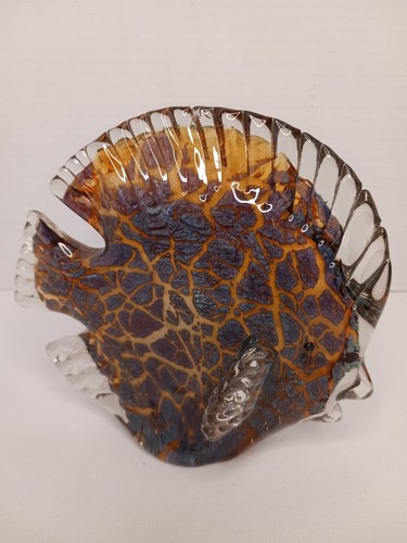 Art glass butterfly fish - glass,