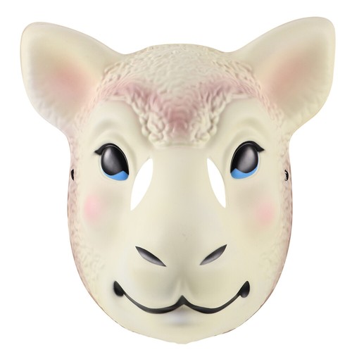 Full face mask costume sheep - full,