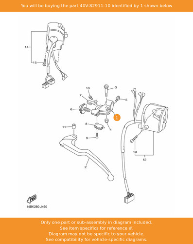 Yamaha holder lever - lever, 1