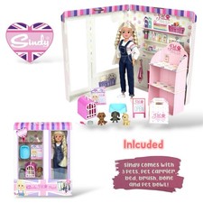 Original Sindy Pet Parlour Doll Playset Grooming Salon Toy Set with Accessories