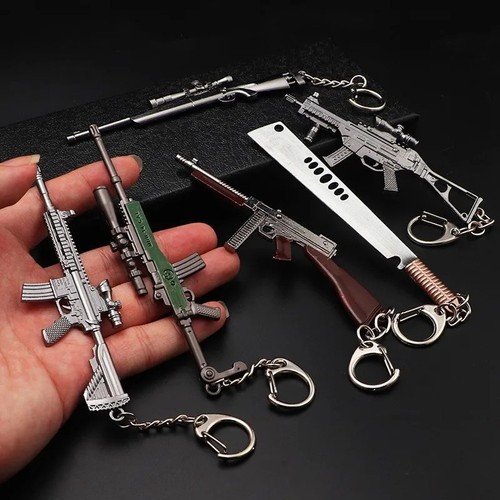 Metal toy gun - keychain, mini