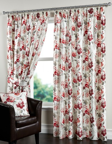 Charlotte red cream - cream, floral