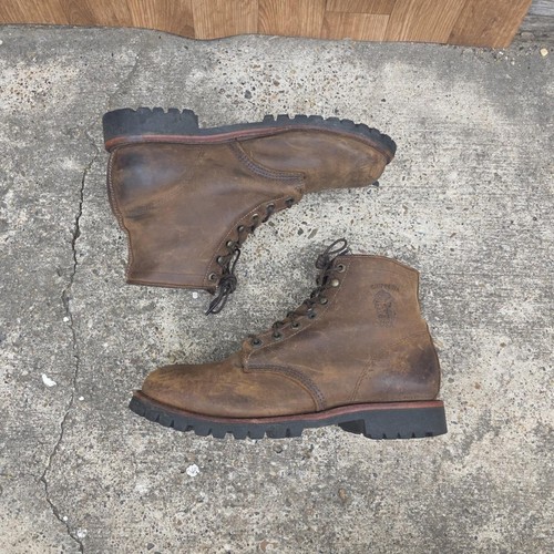 Brown leather chippewa - brown,