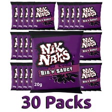 Nik Naks 30 Packs Rib N Saucy Flavour Corn Snack Crisp 