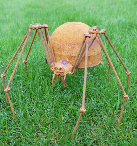 Rusty metal spider - metal,