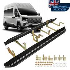 fits for FORD TRANSIT CUSTOM SWB 2012-2023 BLACK SIDE STEPS SIDE RUNNING BOARDS