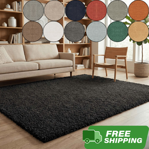 Shaggy area rug thick - shaggy, pile