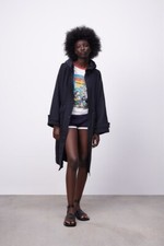 Zara Parka Coat Navy  New M