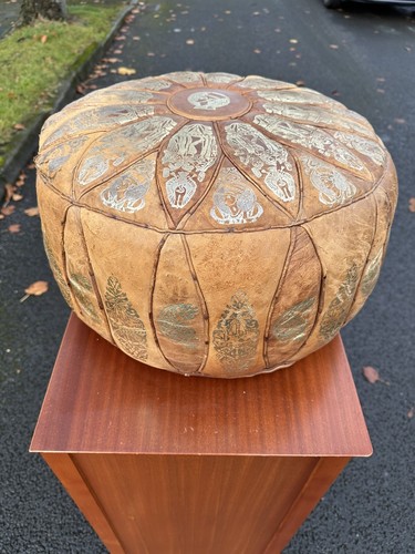 Vintage pouffe egyptian tan - egyptian,