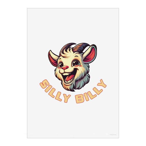 Silly billy goat wall - billy, art