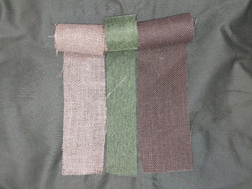 Ww2 hessian helmet camo - hessian, strips