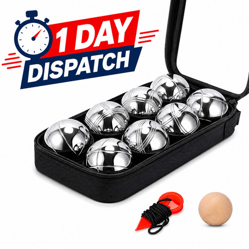 French boules set - 8, steel