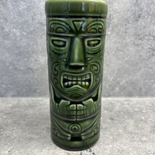 Green ceramic tiki mug - tiki,