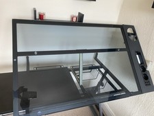 Black Glass Drawing Table