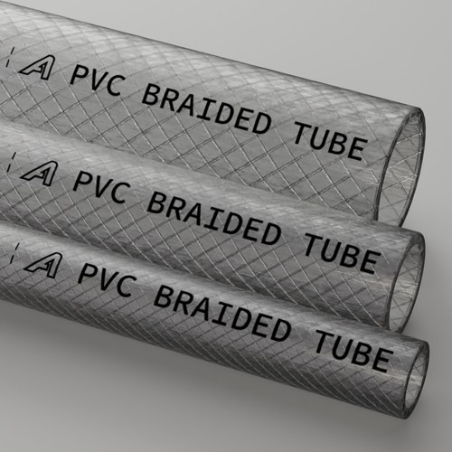 Clear pvc braided hose food - clear,