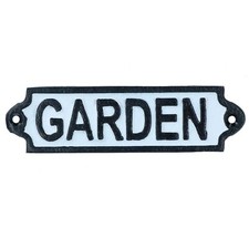 Garden Cast Iron Sign Plaque