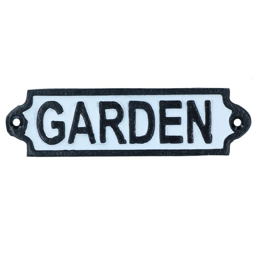 Garden cast iron sign plaque - sign,
