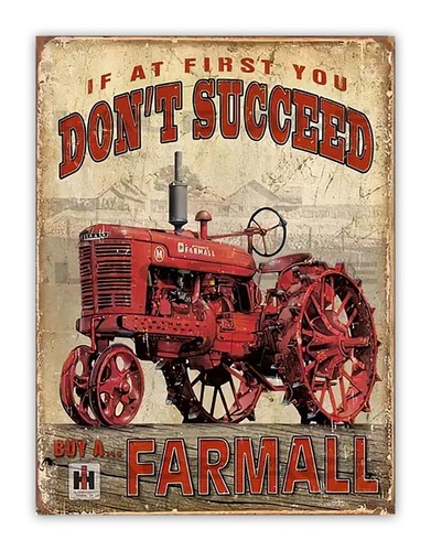 Vintage style farmall tractor - style,