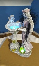 SOLAR POWER  LED GARDEN DECORATION ORNAMENT Fairy Angel Wishing Well
