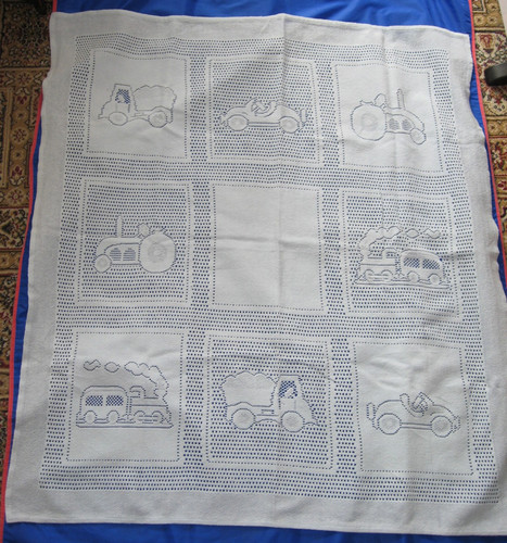 Cellular baby boy blanket - baby,