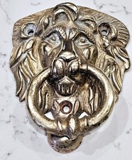 Vintage Solid Brass Lion Head
