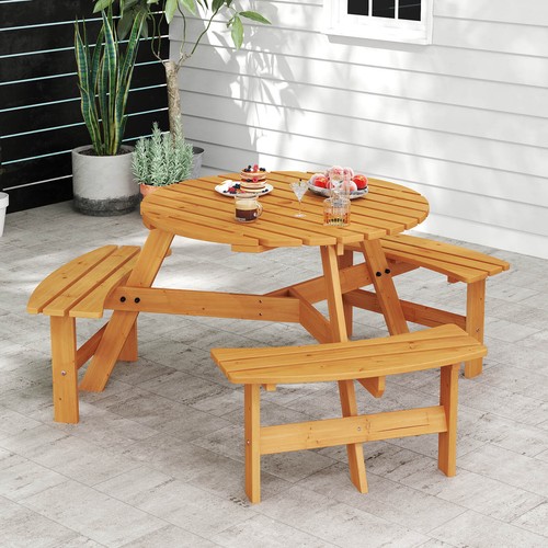 Person round picnic - 6-person, table