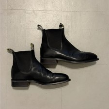 RM Williams Black Leather Chelsea Boots AU 10G US 11D Made in Australia