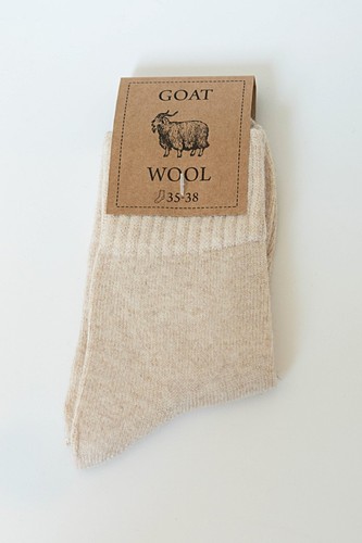 Natural goat socks - goat, socks,