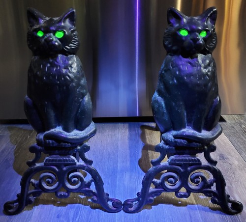 Antique cast iron - iron, andirons