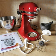 KitchenAid Ultra Power KSM90 4.5L Stand Mixer Red + Accessories + manual