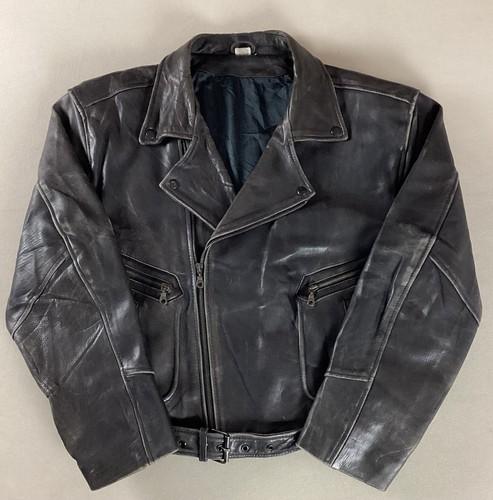 Vintage heavy leather biker - heavy,