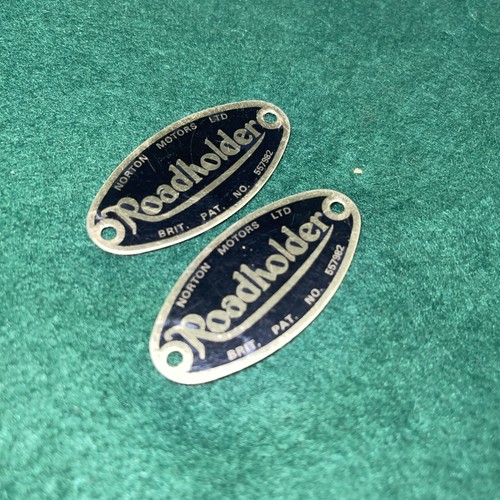 Norton roadholder fork badges - fork,