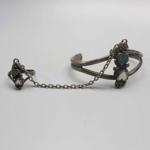 Vintage slave bracelet - vintage, hearts