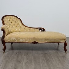 Antique 19th Century Fine Quality Chaise Lounge In Mahogany ( REF AF-4788 )