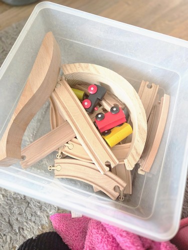 Wooden train set - wooden,