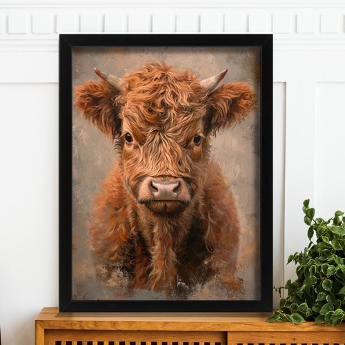 Baby highland cow painting - baby,