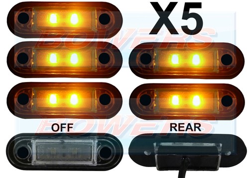 12v 24v flush fit amber - flush,