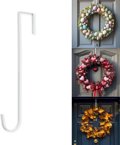 Wreath door hanger hook - hanger, metal