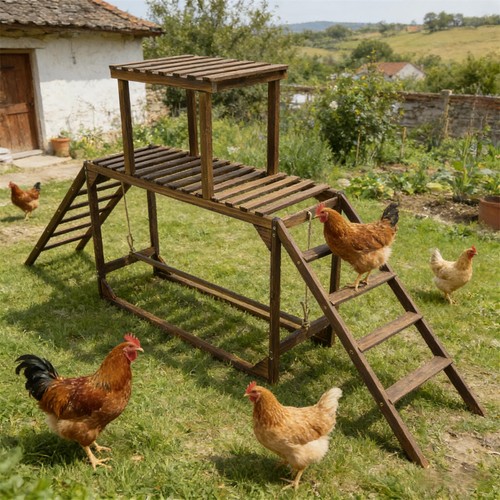 Chicken coop toy with - chicken,