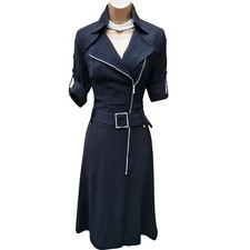 UK 10 KAREN MILLEN Black Zip