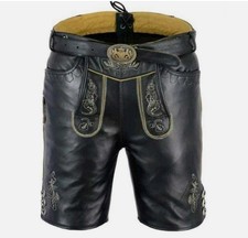 Men Leather Shorts Traditional