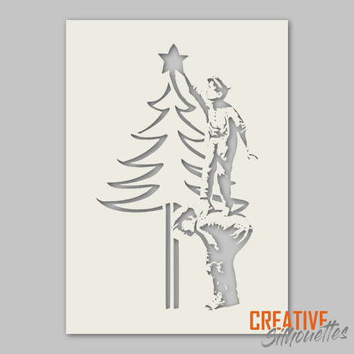 Banksy christmas stencil - banksy,