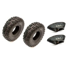 2x Tyre & Innertube 4.10-4 Knobbly Off Road Tread Mini Moto Quad Bike ATV 4 Inch