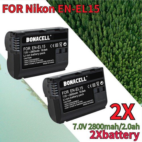 2pack 2800mah el15 battery - 2pack, en-el15