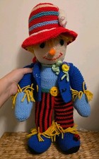 Lovely Hand Knitted Scarecrow Doll 18 Inches Adorable